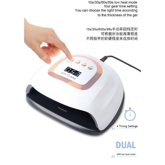 SUN T5 MAX 220W Garansi Satu Bulan  UV Lamp 57leds Alat Pengering Kutek Nail art UV Led Nail Lamp Pengering Kuku Profesional