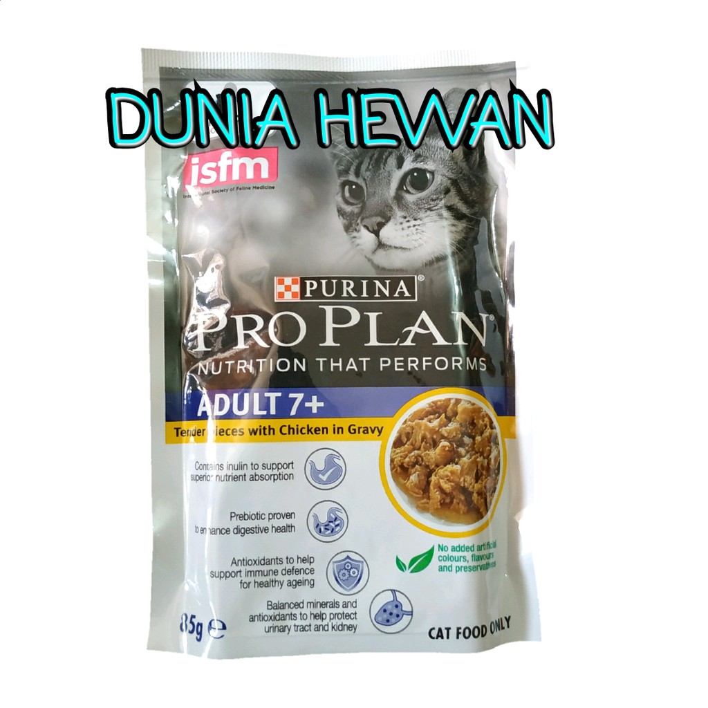 PRO PLAN Proplan  CAT ADULT Chicken 7 Plus / 7+ Pouch 85 gr 85gr 85g 85 g