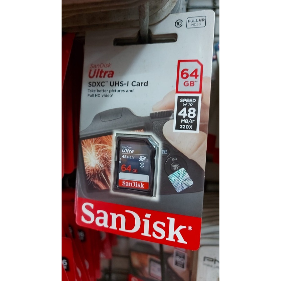 SanDisk ULTRA SDHC 64GB MEMORY CAMERA SD CARD 64GB- GARANSI RESMI ORIGINAL