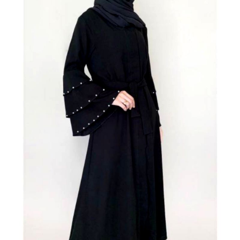 Abaya Saudi Abaya Mutiara / Gamis Hitam / Dress Hitam / Gamis Arab / Abaya Arab