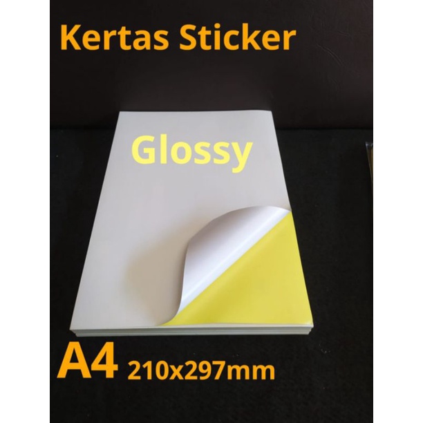 

Kertas stricker Glosy A4 210x297 mm