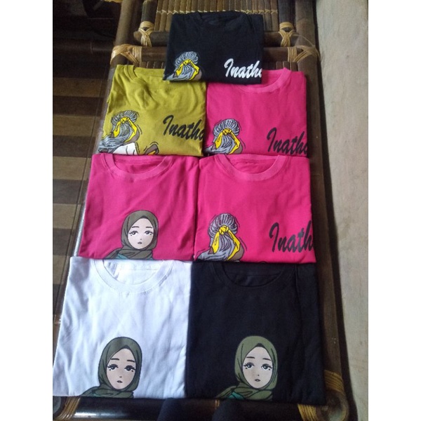 tunik kaos hitam hijab