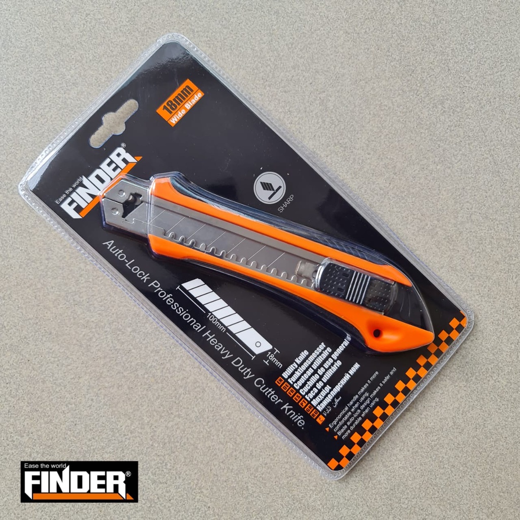 

Cutter FINDER Orange Good Quality (Plus 2 Extra Mata Pisau)