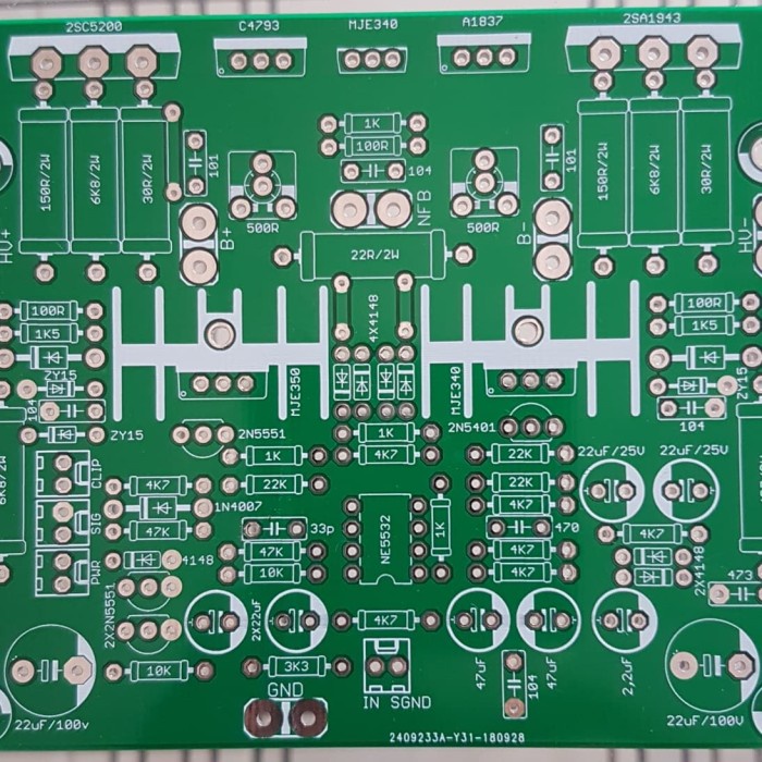 PCB B500TEF Mini Power Amplifier Double layer