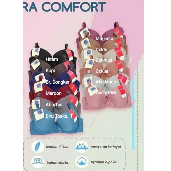 Bra Sorex 3262  Size 36 - 42 Kawat Busa Ekstra Comfort