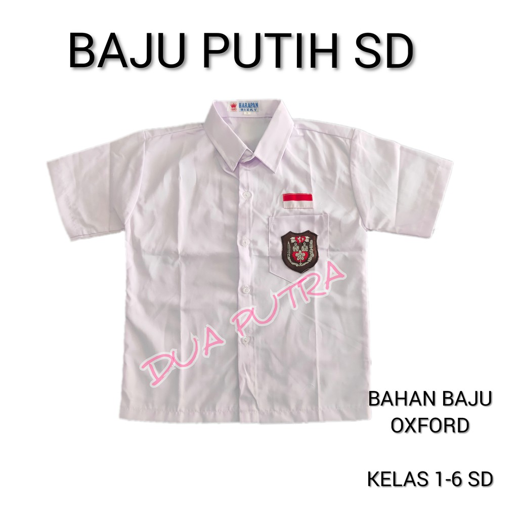  BAJU  SEKOLAH SD  BAJU  PUTIH LENGAN PENDEK KELAS  1 6  