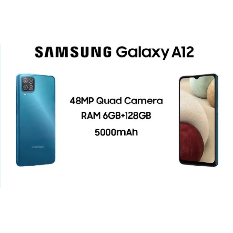 HANPONE BARU SAMSUNG A12 RAM 4/128GB &amp; RAM 6/128GB GARANSI RESMI 1 TAHUN