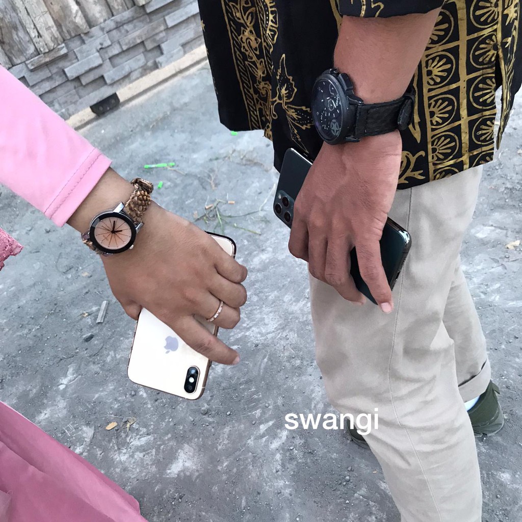 SWANGI Tali Jam Tangan Kulit Ular 20mm 15mm