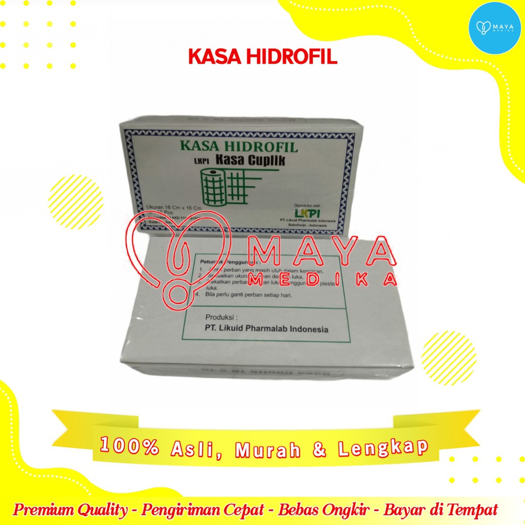 Kasa Hydrofil 16 x 16 cm (1 Box Isi 16)