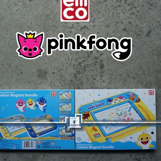 

8VW Papan Tulis Anak Magnet BABY SHARK Emco Colour Magnet Doodle Magnetic !!