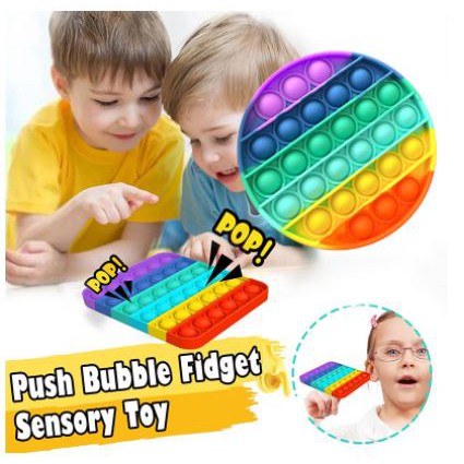 MB Pop It Murah Mainan Sensorik Pereda Stress/Fidget Pop Its Square Rainbow Multicolor Foxmind-5
