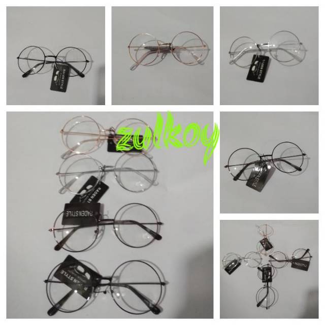 Kacamata nissa sabyan  perempuan wanita cewek cantik batang besi bulat