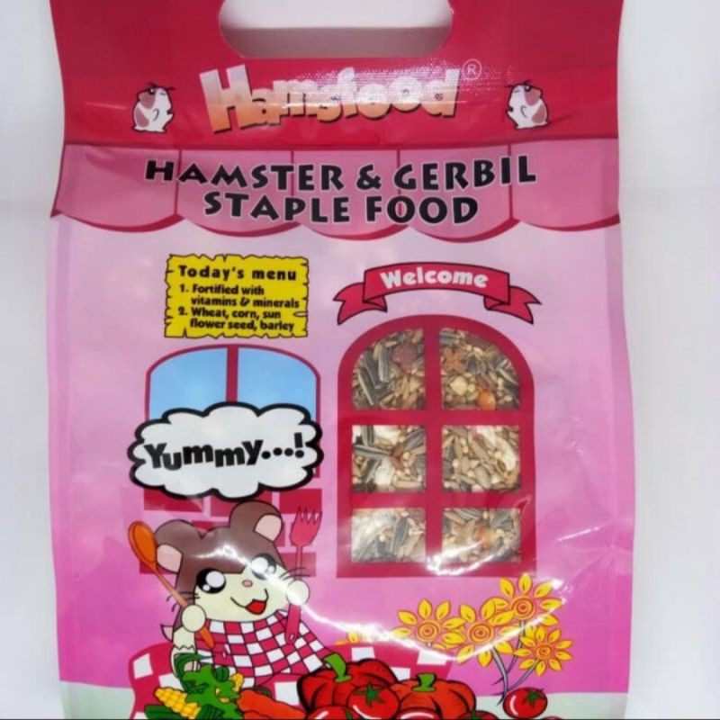Hamsfood Hamster &amp; gerbil staple food 1000gr makanan hamster 1kg