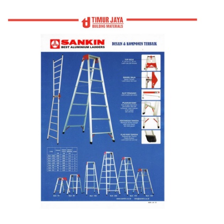 TANGGA LIPAT ALUMUNIUM 2.5 M SANKIN
