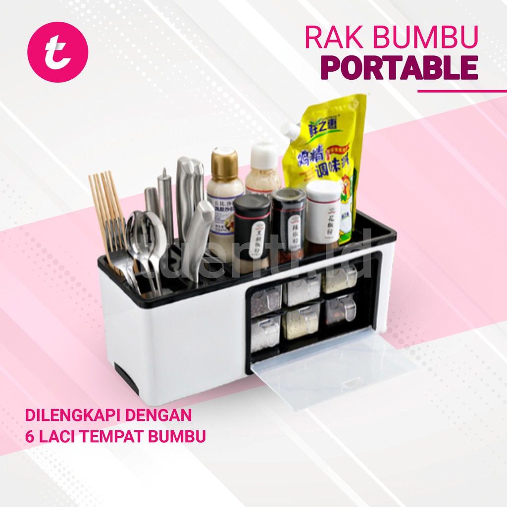 Alat Dapur  Perlengkapan Rumah Rak  Tempat Bumbu Dapur  