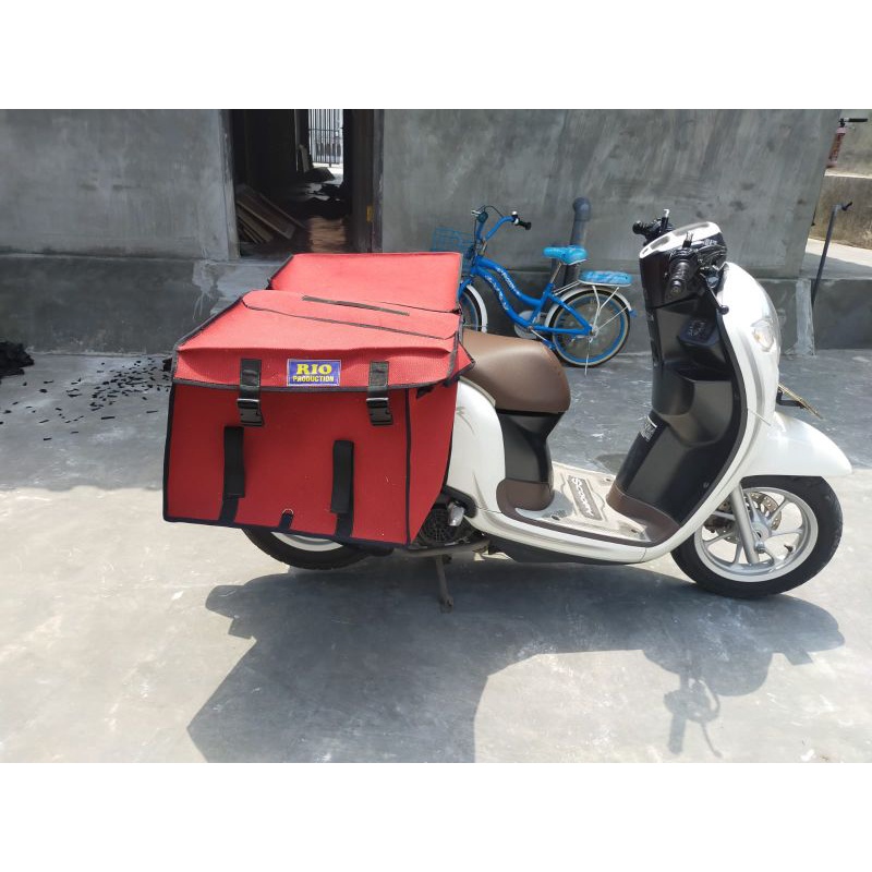 TAS OBROK MOTOR BAHAN TERPAL/KANVAS TAS KURIR TAS POS SUPER KUAT TERLARIS