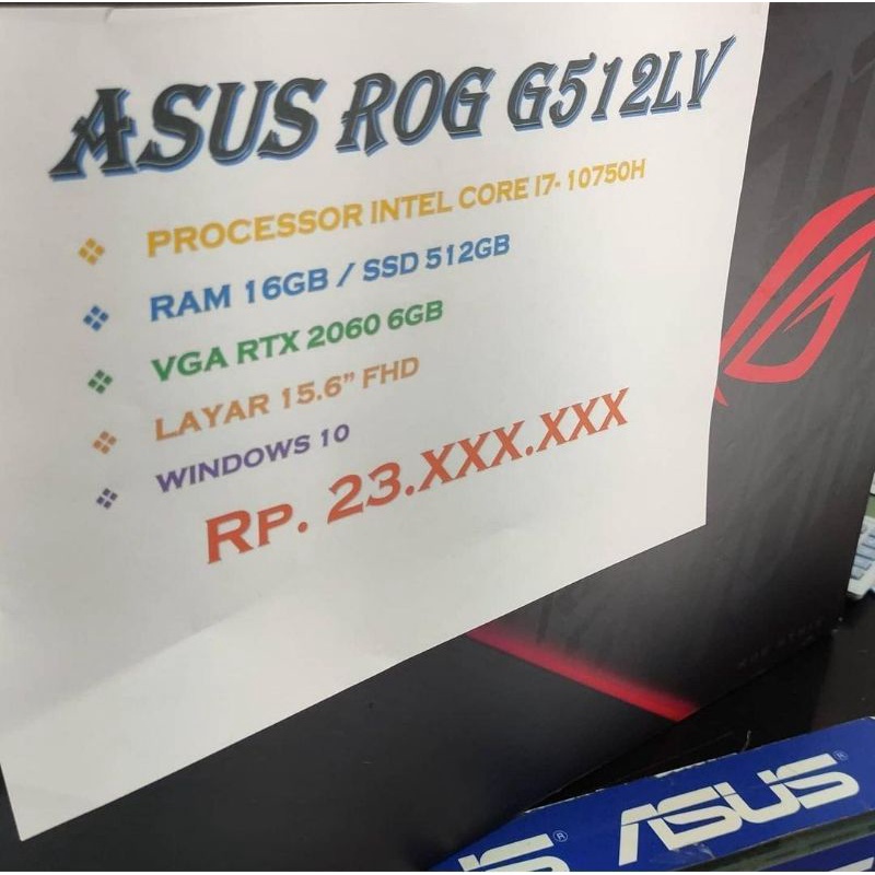 Asus ROG G512LV