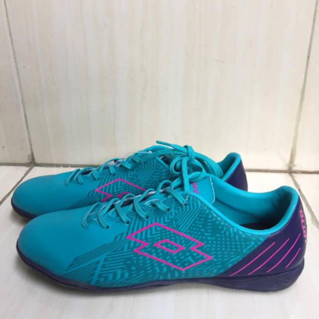 Sepatu Futsal Lotto Blade In - Scuba Blue Eclipse Pink Neon