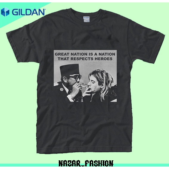 Kaos curt cobain soekarno wanita pria
