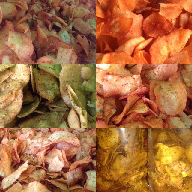 

Keripik singkong pedas banyak rasa