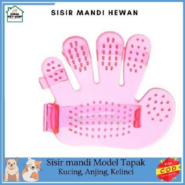 Sisir Mandi Kucing Tangan / Sisir Grooming Kucing Anjing Kelinci / Sisir Kucing