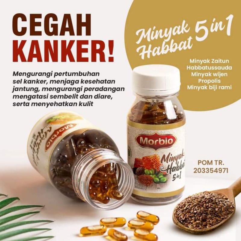 kapsul habbat 5 in 1 propolis habbatusauda herbal kesehatan jantung dan kanker tumor