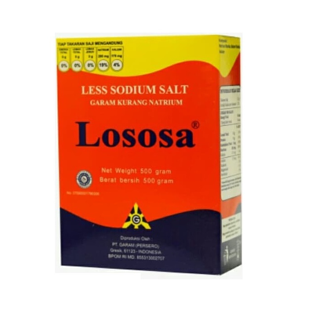 

garam rendah natrium low sodium salt lososa 500