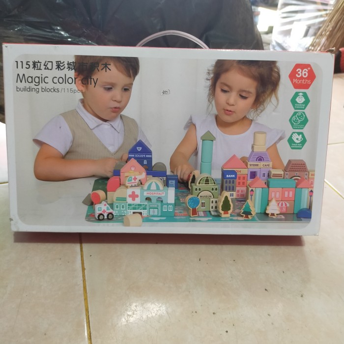 READY Building Blocks Magic Color City TERBATAS