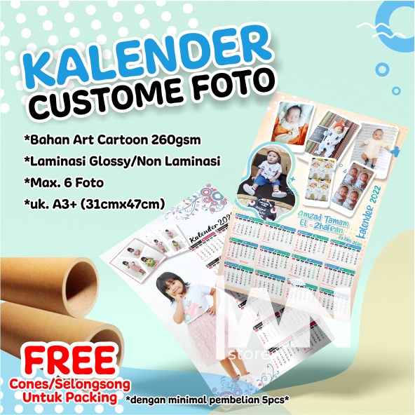 

KALENDER CUSTOM FOTO 2022 - TANPA MINIMAL ORDER