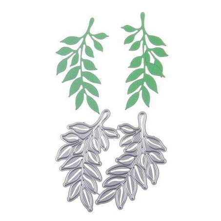 

Delia | Cutting Dies - End Branch Leaves Pattern (2Pcs) #04