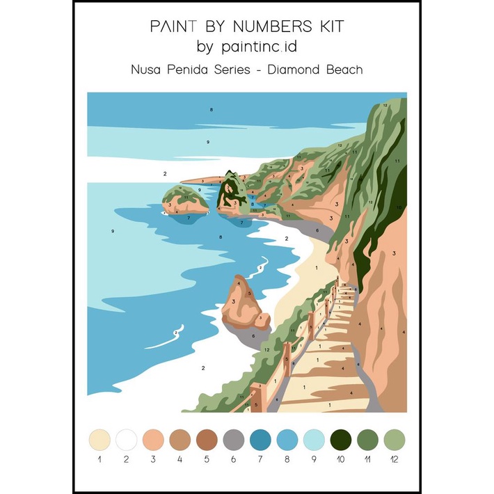 

Paint By Numbers Kit: Nusa Penida Series - Diamond Beach | Paintincid