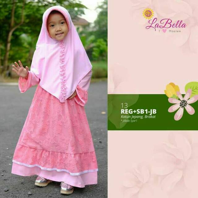 (2-9 tahun) Gamis Brokat Gamis Anak LaBella