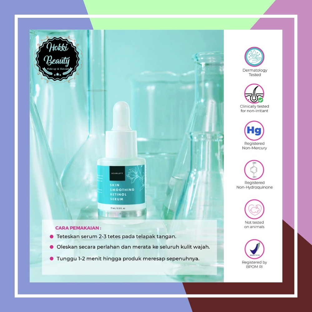 SERUM SCARLETT ACNE DAN BRIGHTLY, NIACINAMIDE, RETINOL, GLOWTENING