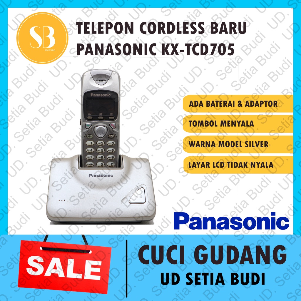 Telepon Wireless Cordless Panasonic KX-TCD705 TCD 705 Baru dan Murah