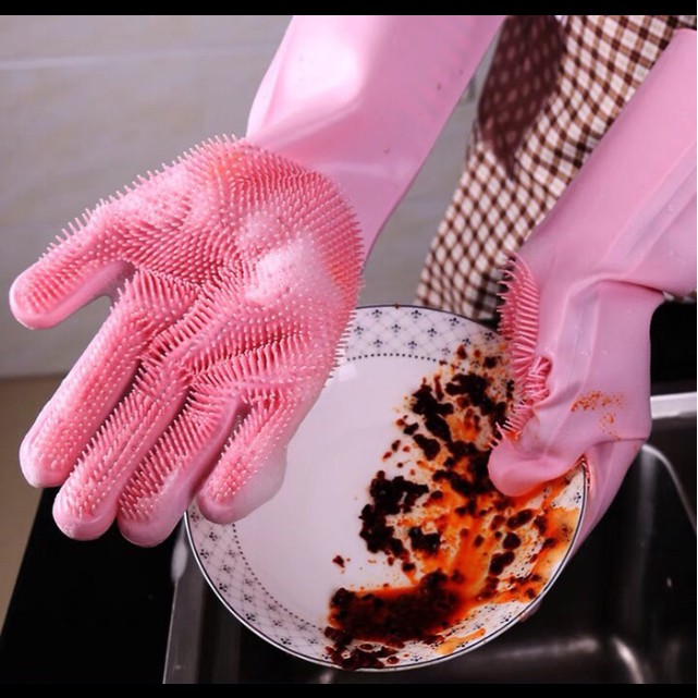 Magic Cleaning Gloves/ Sarung cuci piring silicon/ dishwashing gloves