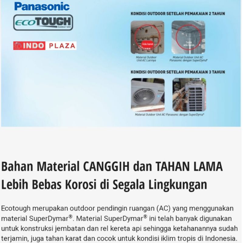 AC PANASONIC 1/2 PK YN5WKJ MADE IN INDONESIA