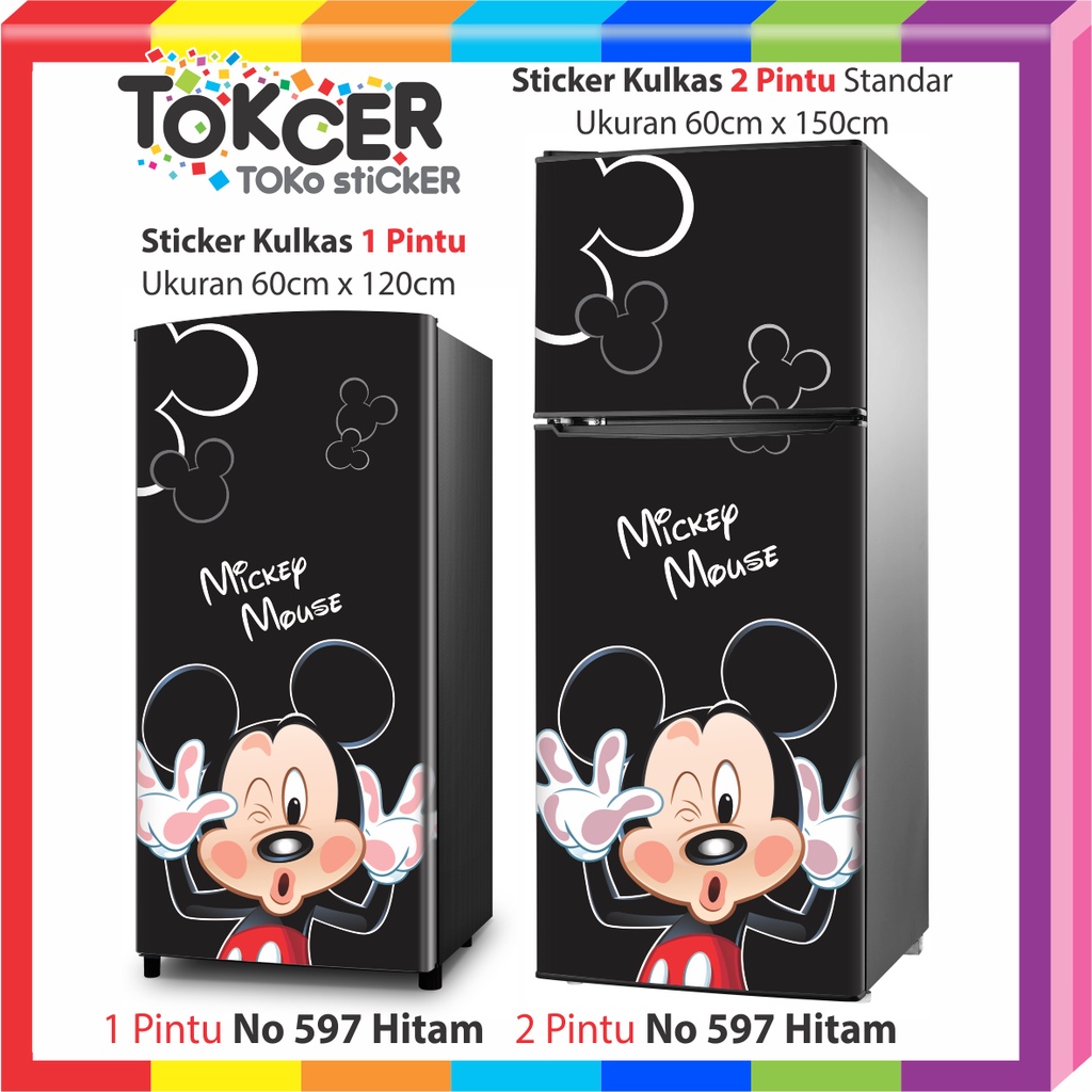 Stiker Kulkas 1 Pintu atau 2 Pintu STANDAR MIKI MOUSE