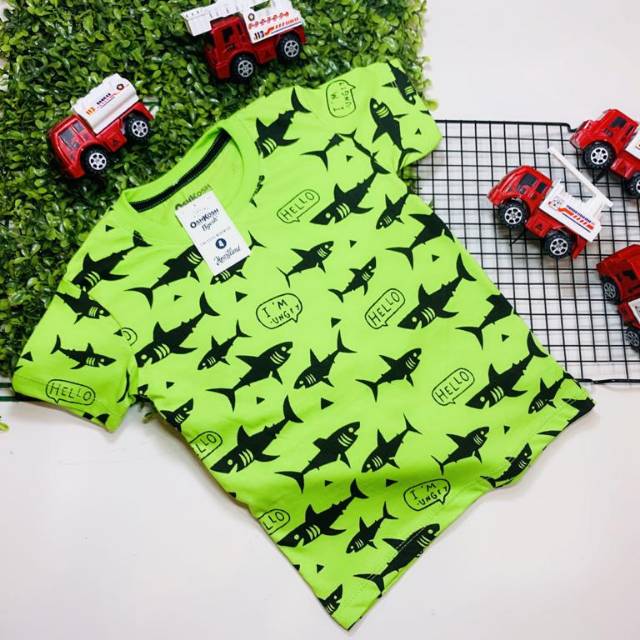 Kaos oshkosh anak fullprint murah