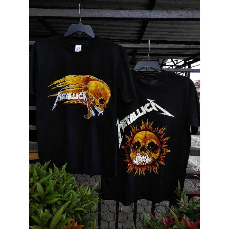 Metallica flaming skull tshirt