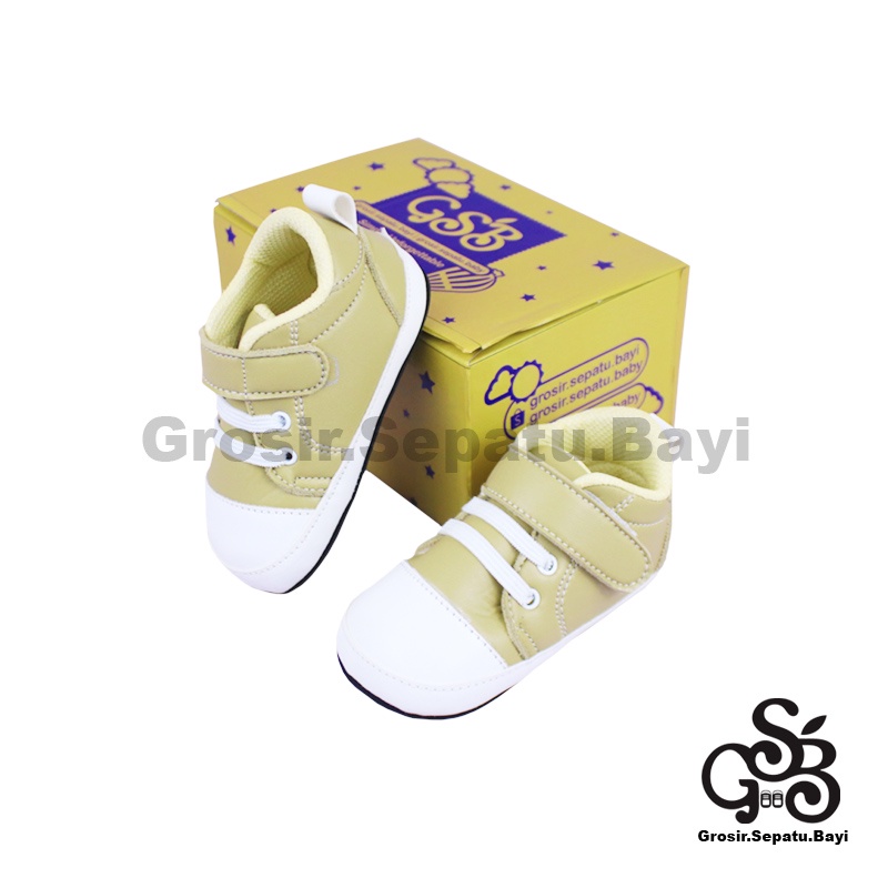 Sepatu Bayi - Baby Shoes - Prewalker  | 2-12 bulan | casual luxury krem polos ringan &amp; fleksibel