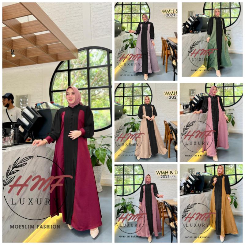 GAMIS PREMIUM / AURA DRESS ORI HMF / GAMIS WANITA TERBARU
