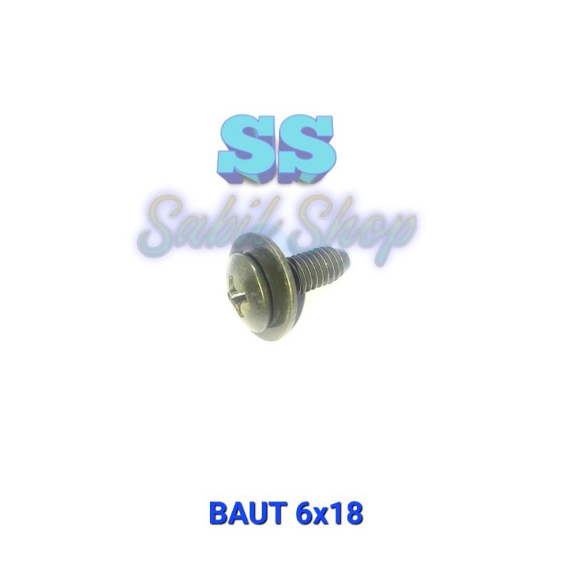 10 PCS BAUT BODY YAMAHA BAUT COVER YAMAHA M6×18 BAUT BODY MOTOR YAMAHA BAUT LEGSIL YAMAHA UKURAN M6×18