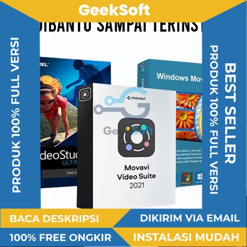 Paket Corel Video Studio, Movavi Suite 2021, Movie Maker Full Version