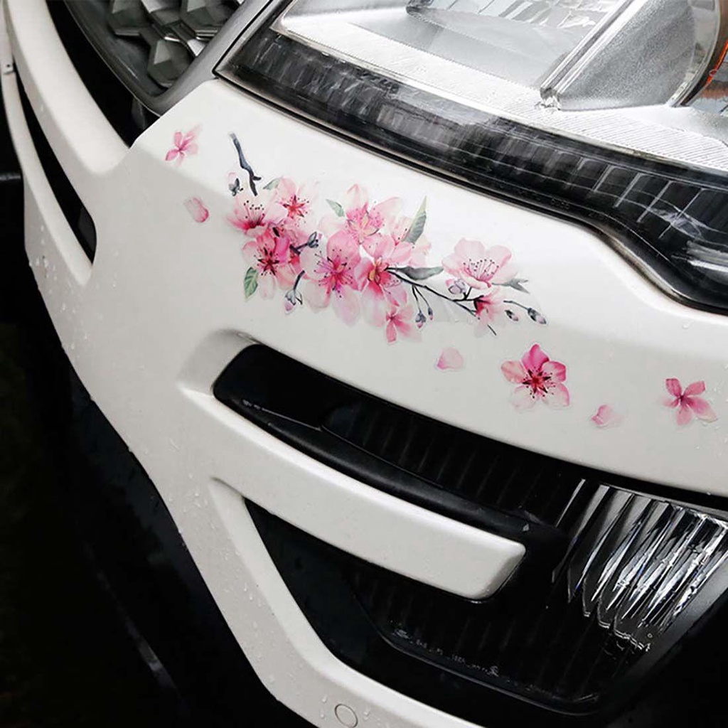 Populer Sakura Stiker Mobil Baru Goresan Kreatif Tanda Depan Decal