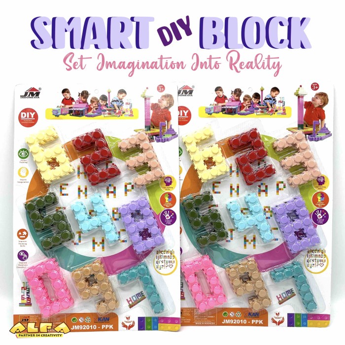 Toko Mainan ALFA DIY Puzzle Smart Block Set KECIL JM92010-PPK