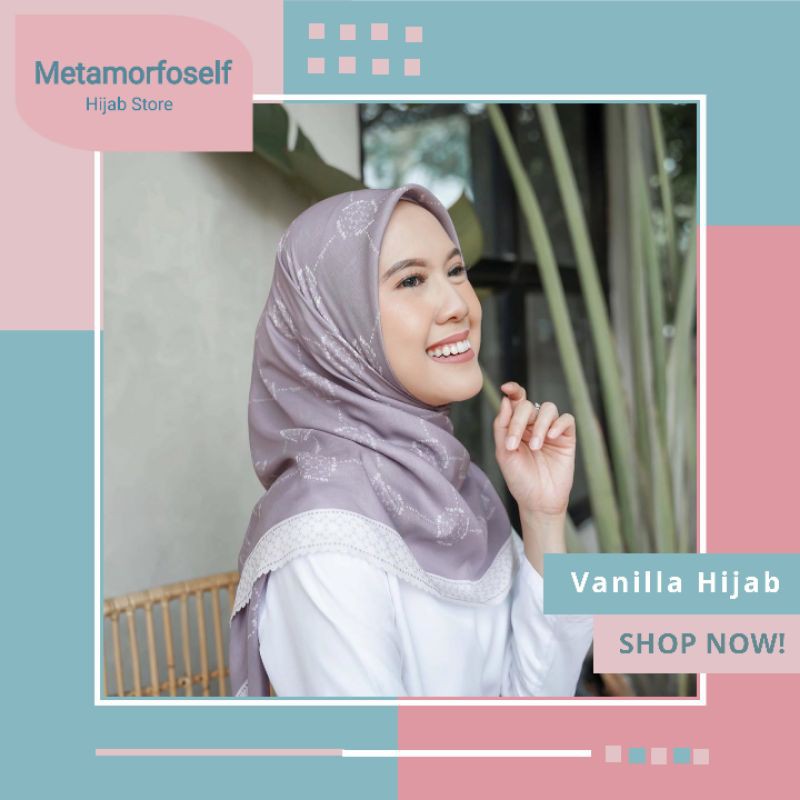 Luna Scarf Vanilla Hijab Hijab Segi Empat Voal Jilbab Segi Empat Voal Hijab Voal Premium Voal