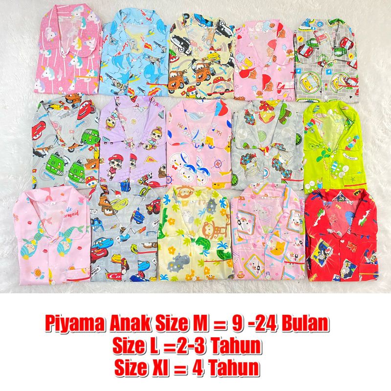 Piyama Anak For Reseller Size Bayi - Dewasa
