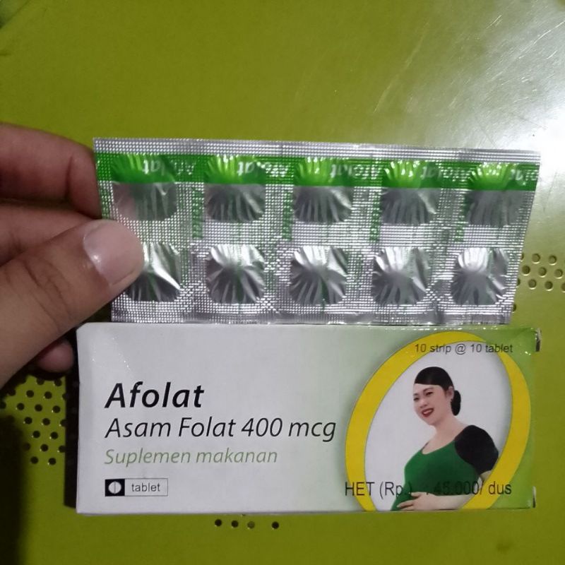 AFOLAT (Asam Folat 400 mcg) Per Strip 10 Tablet