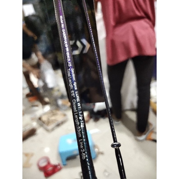 joran daiwa saber 664 atau 704  joran ultralight sambung 4