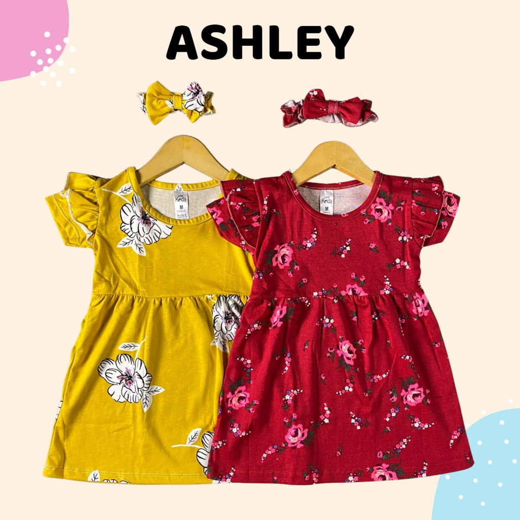 1-4 TH DRESS ANAK ASHLEY FREE HEADBAND BY LITTLE KODA (SNI)